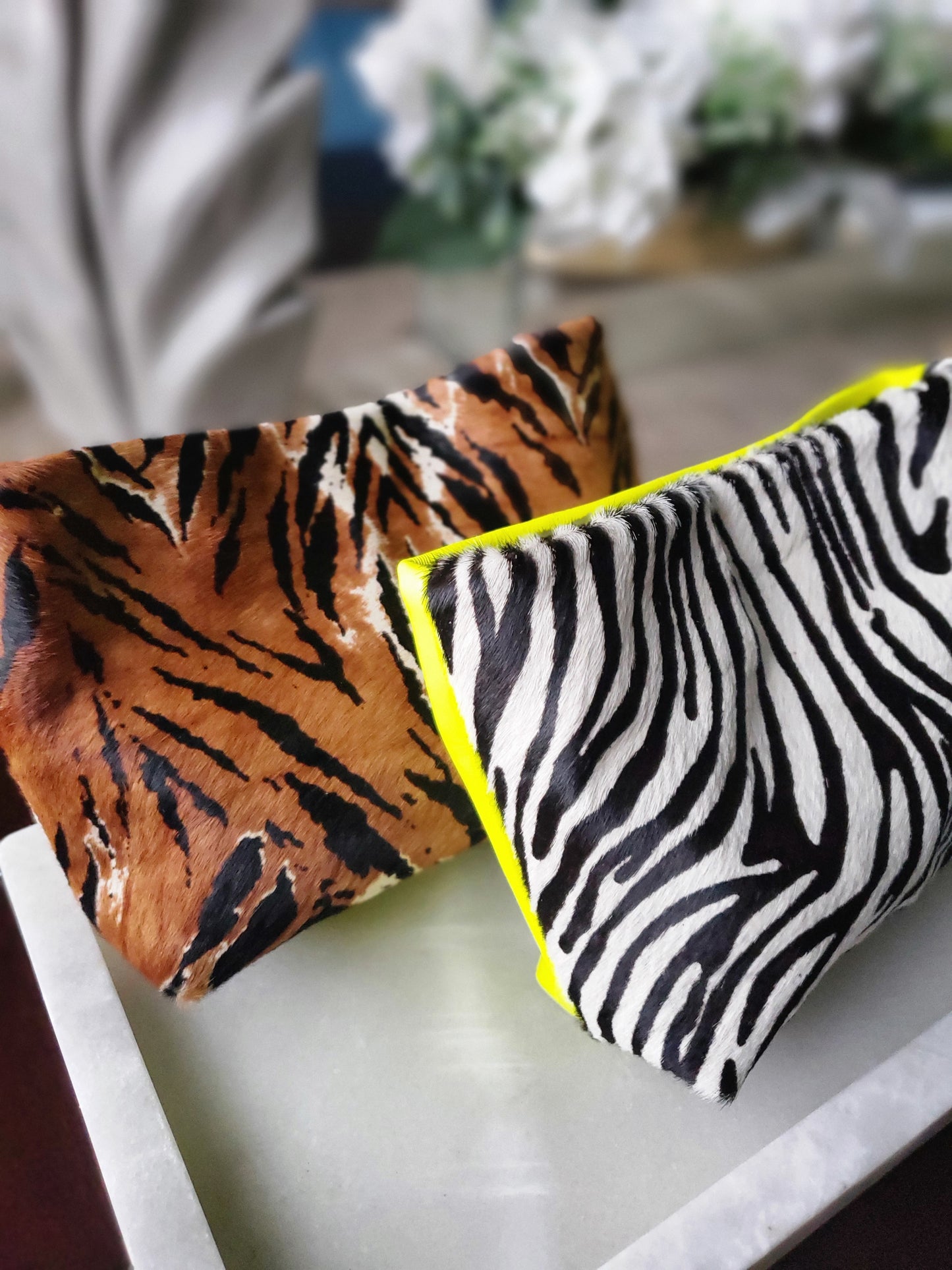 Mini Zoe Clutch - Zebra