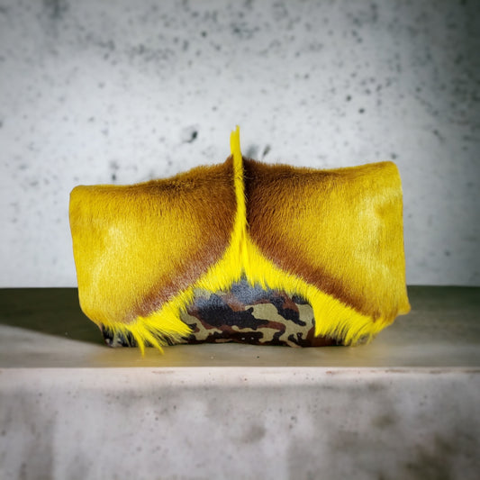 Yellow and Camouflage Mohawk Clutch
