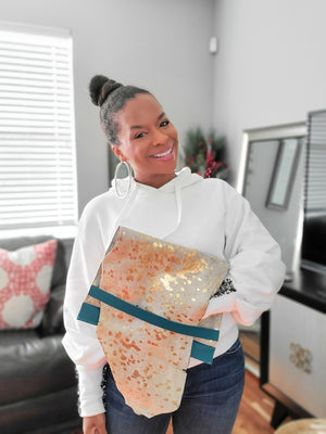 City Girl Spotted Metallic Clutch